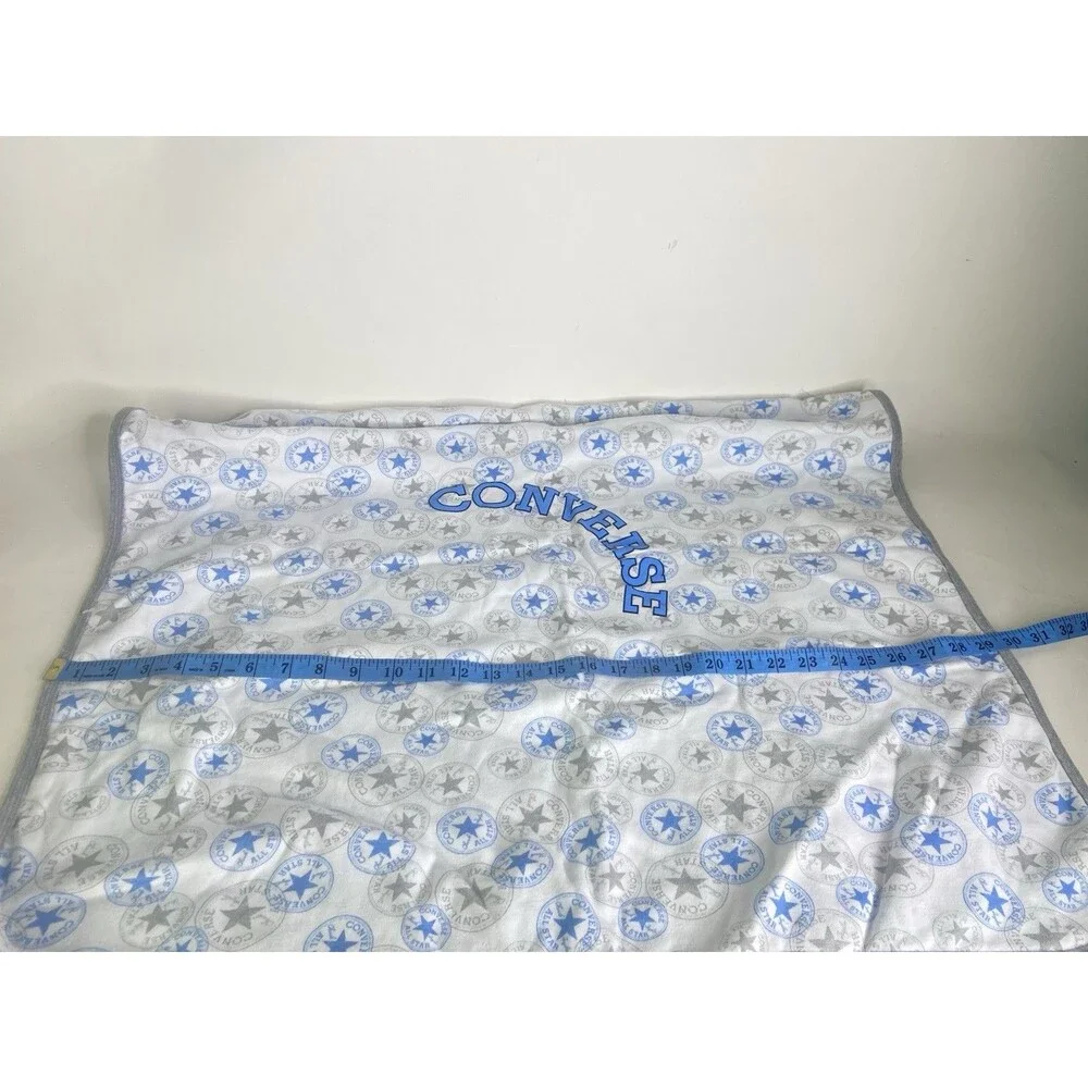 Converse All Star White Blue Gray Logo Baby Blanket Lovey Security